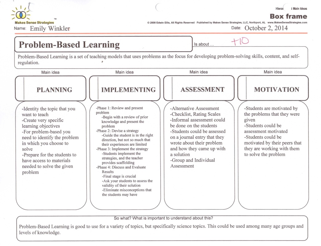 Problem Based Learning Fall 2014